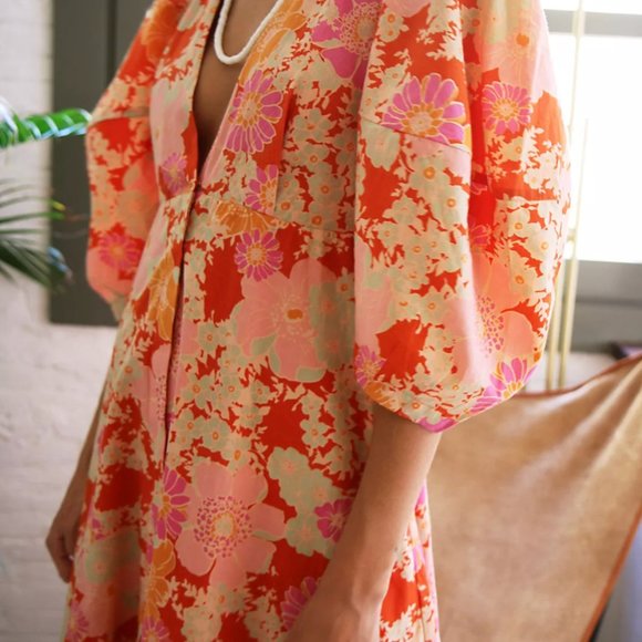 Free People Lydia Printed Midi Dress Size XS Vintage Floral Inspired - Picture 2 of 3